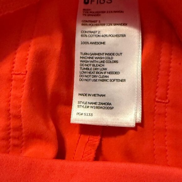 Figs Scrub Pants petite ladies jogger XSP Technical Collection shocking orange - Picture 12 of 12